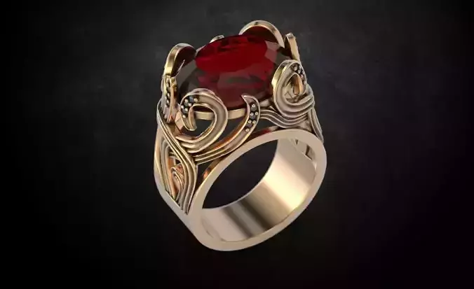 ring with stone 72
