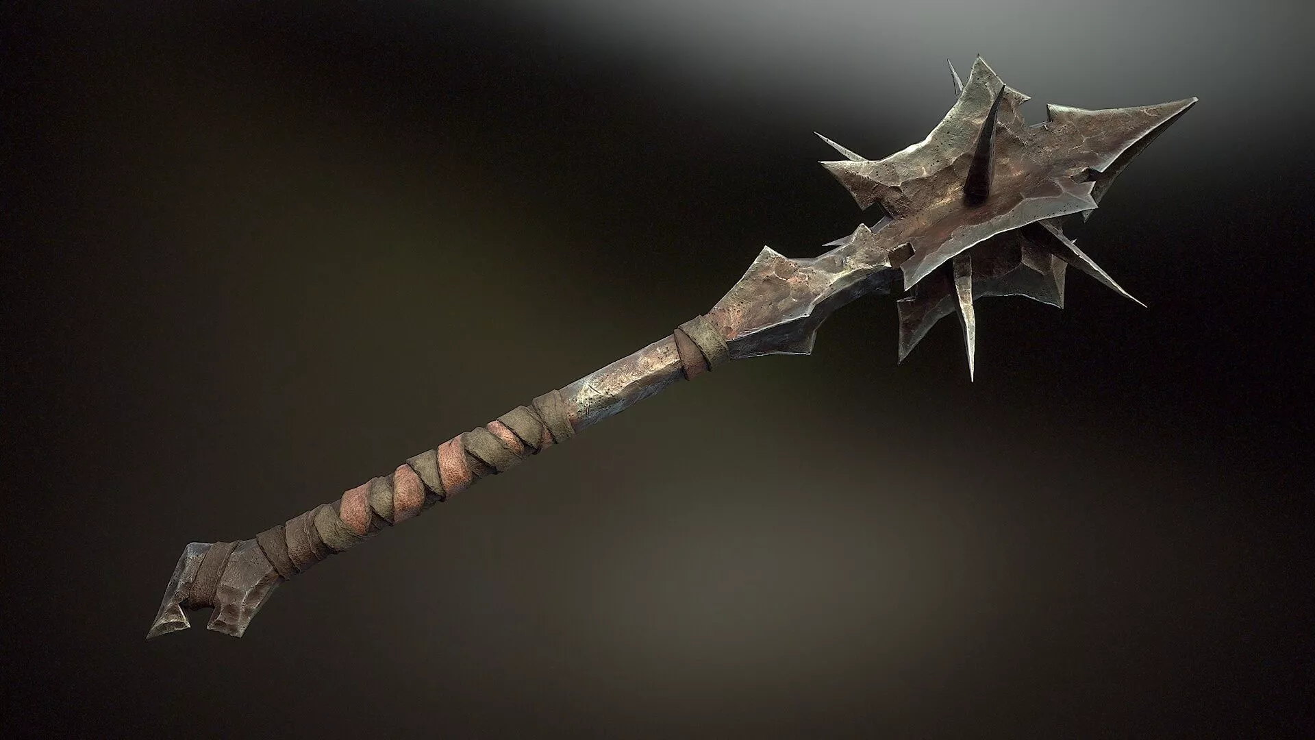 Dark Fantasy Mace Low-poly 3D model