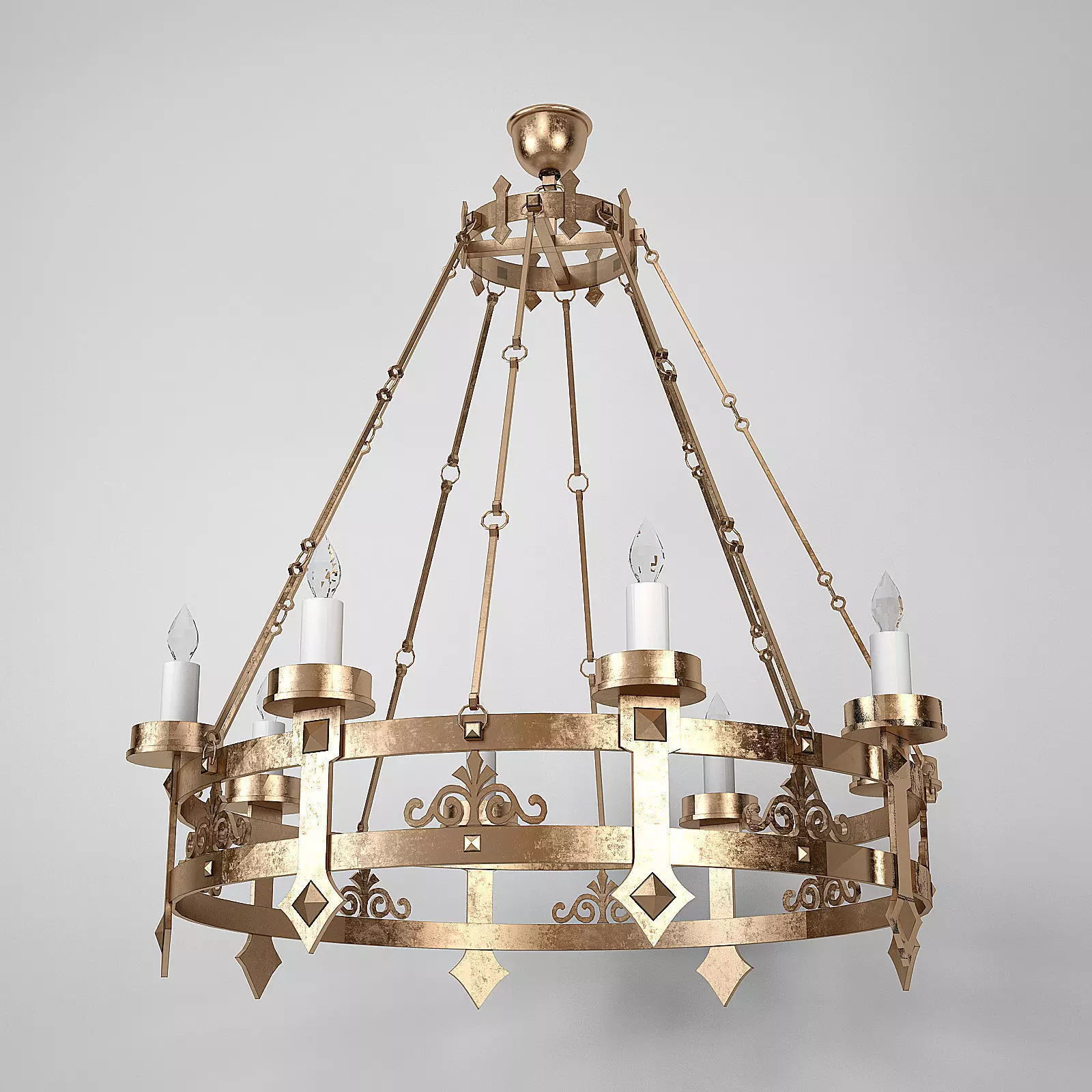 Provence Chandelier 3D model_0