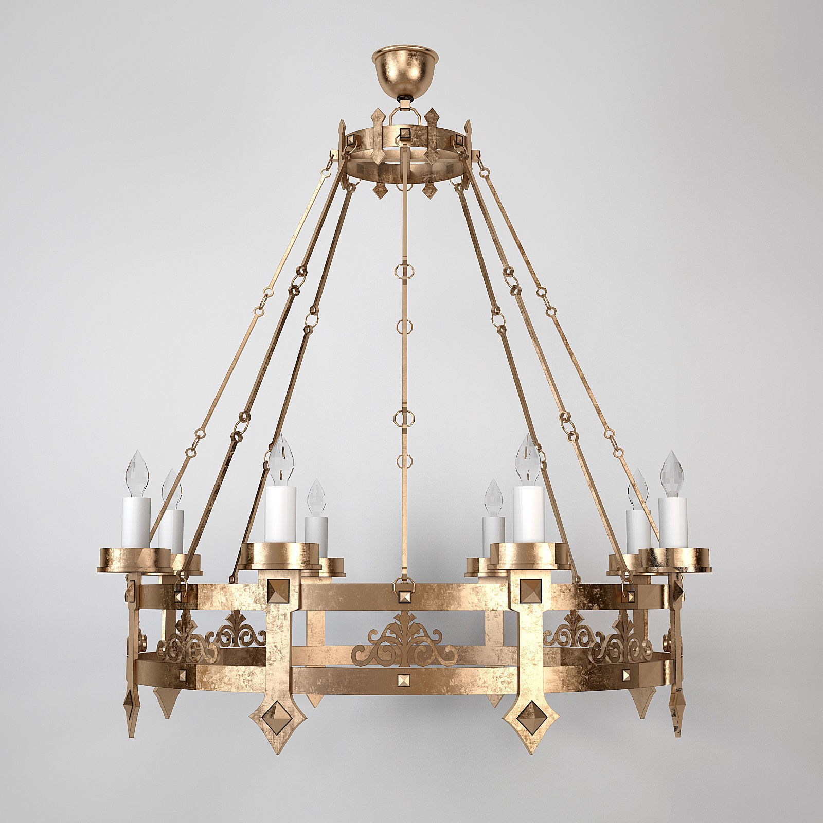 Provence Chandelier 3D model_1