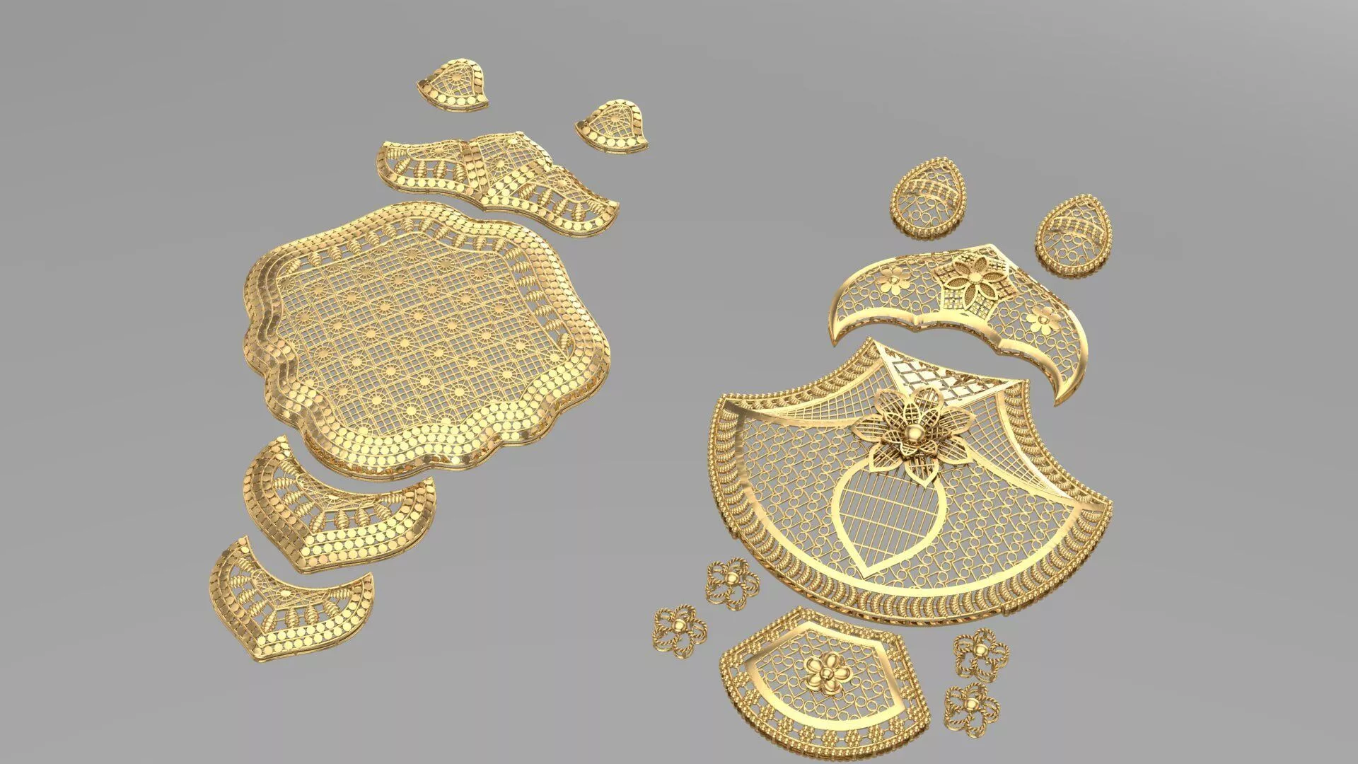2different pattern of arabic designs 3D print model