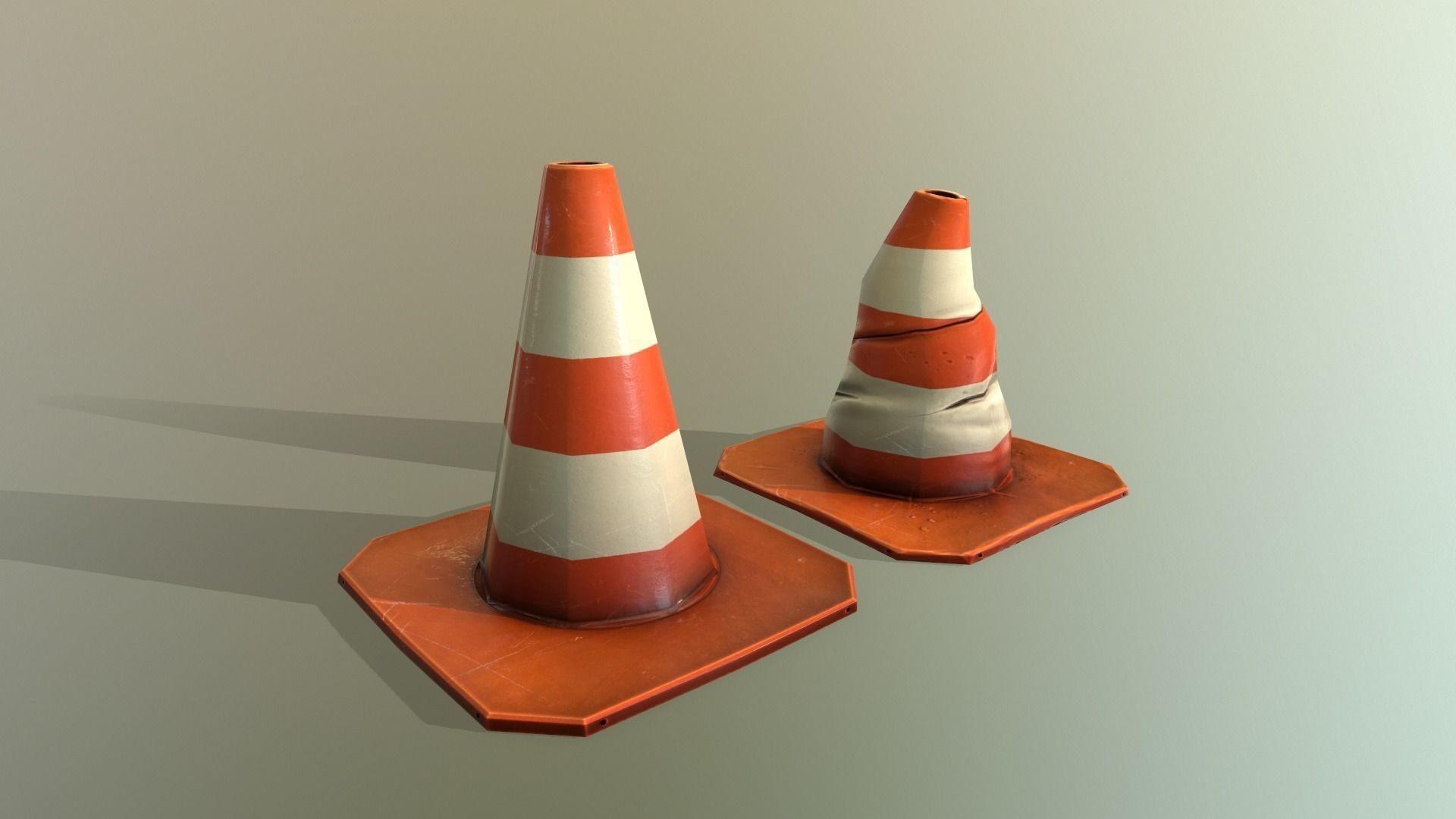 LOW POLY - Traffic Cone Low-poly 3D model