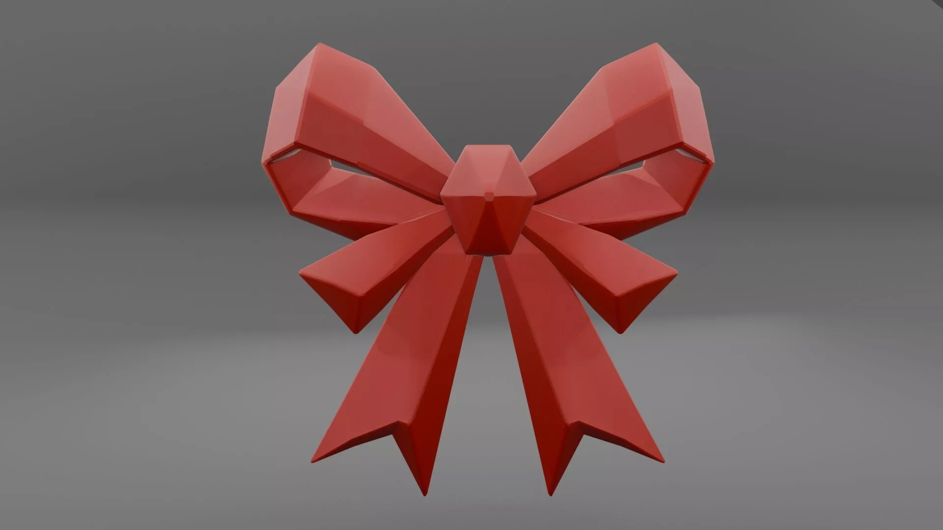 Classic Holiday Presentation Bow Low-poly 3D model