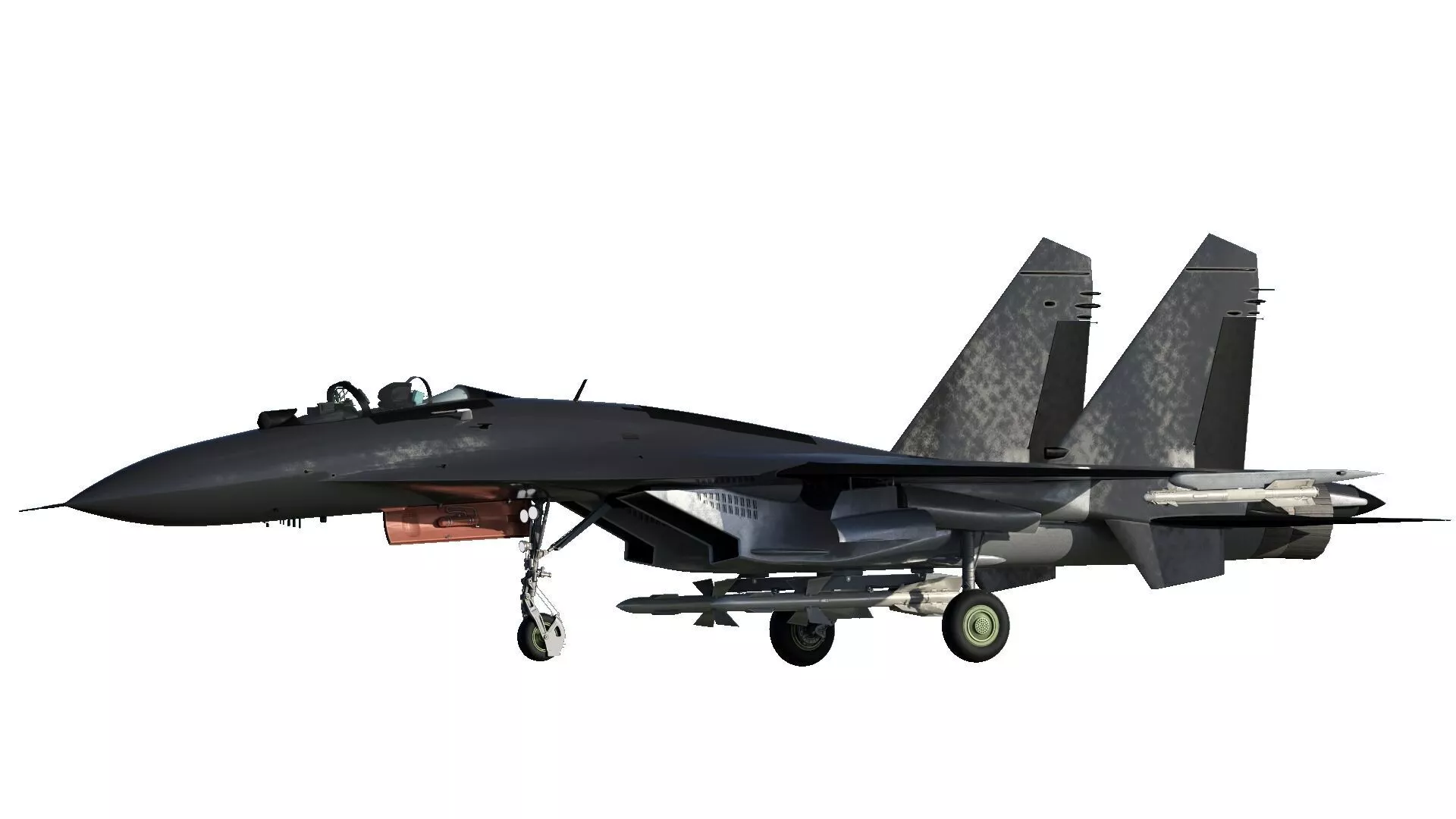 Shenyang J-11 with interior 3D model