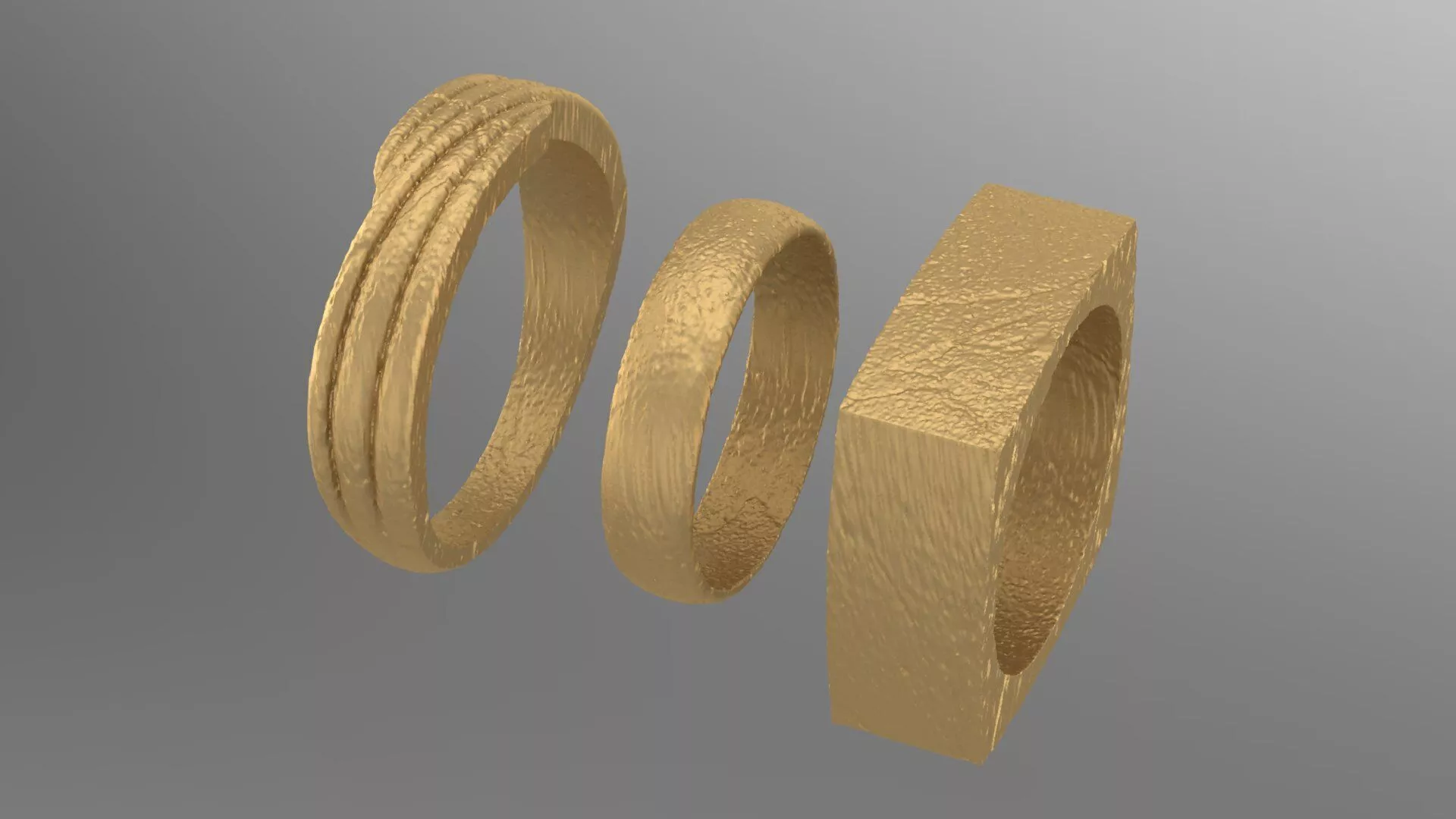 3 free rings Free 3D print model