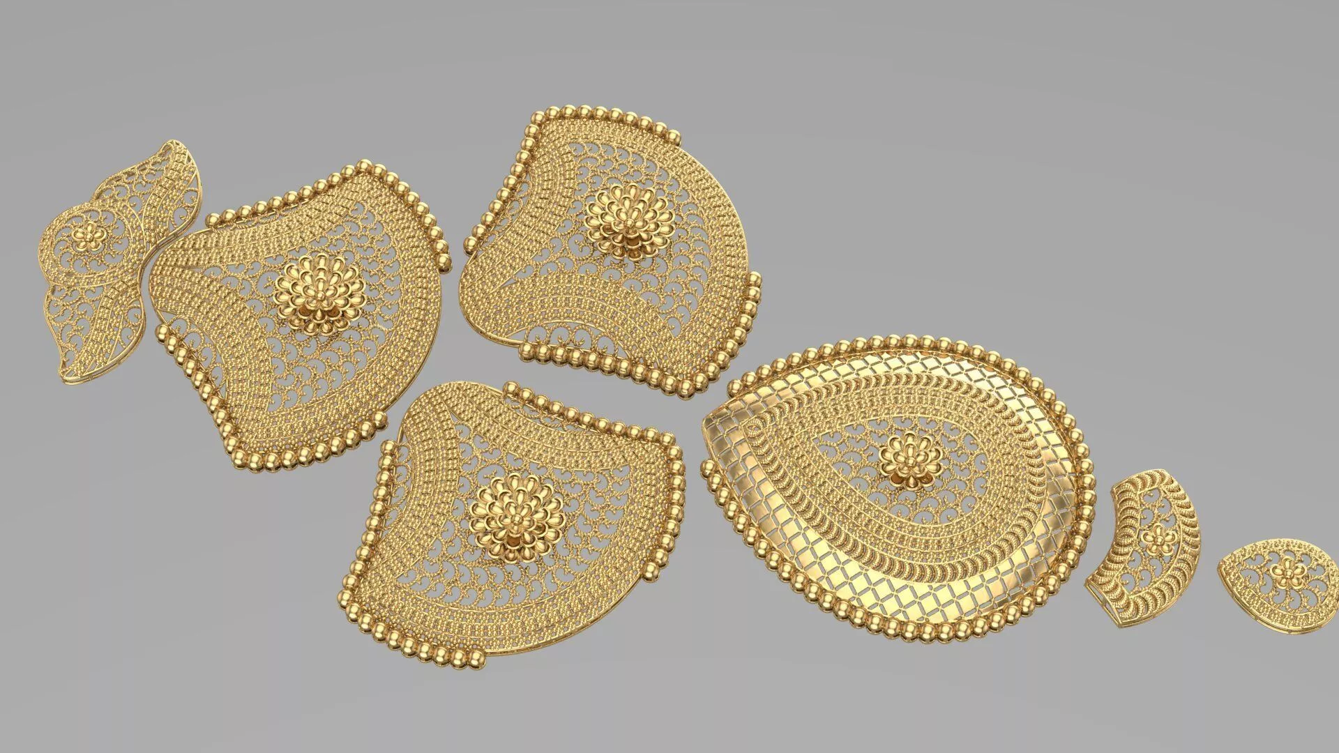 Arabic design with 7pieces 3D print model
