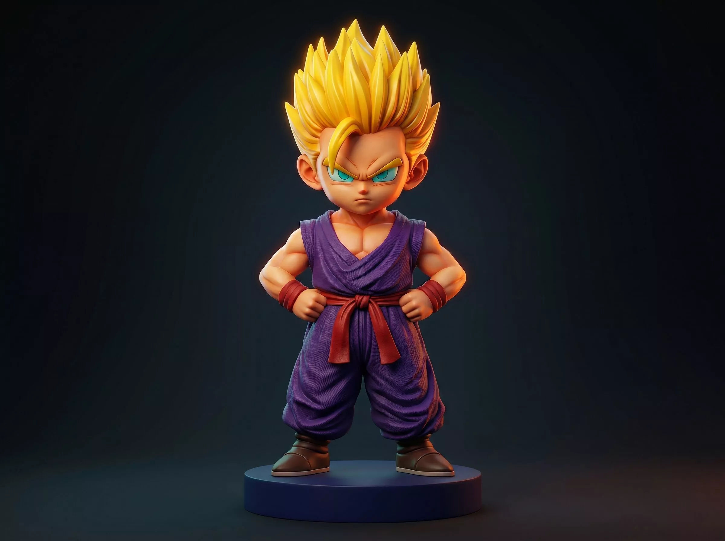 Super Saiyan Figurine 3D Print Model 3D print model