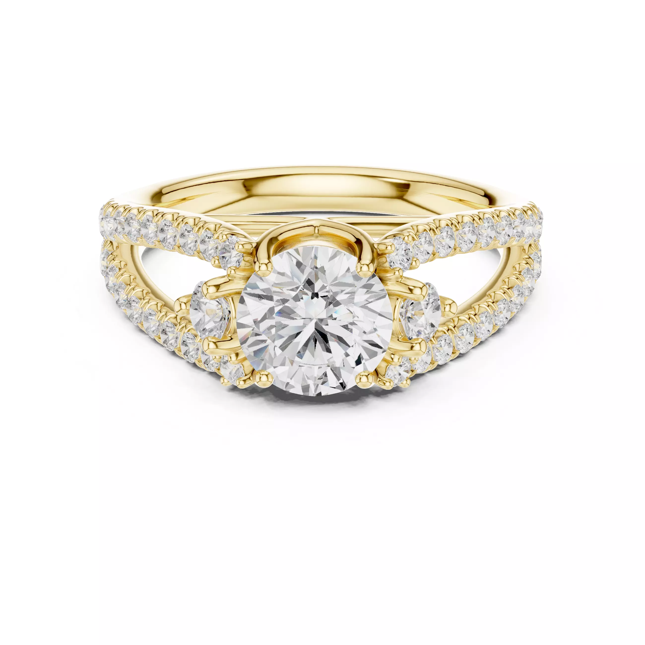 Solitaire ring 3dm stl render detail 3D print model 3D print model
