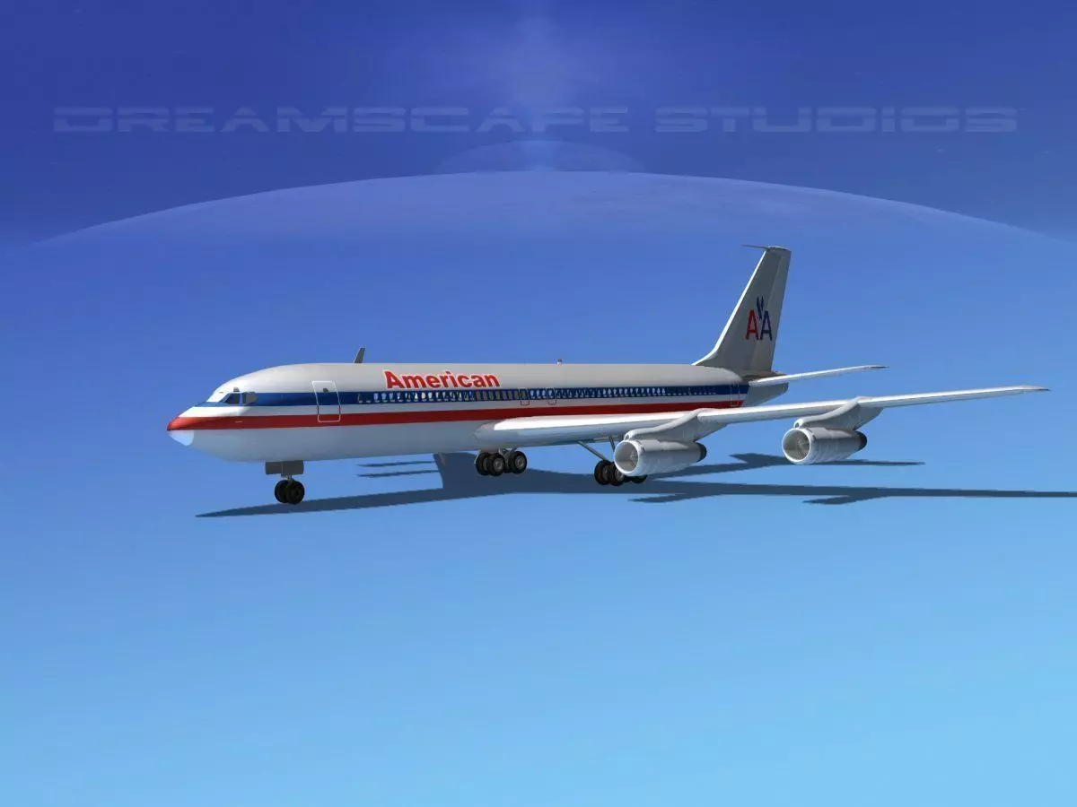 Boeing 707 American Airlines 2 3D model