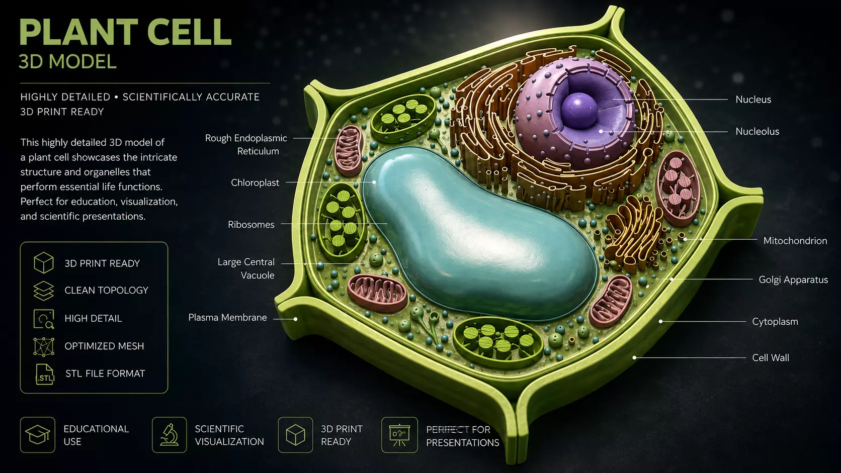 Plant Cell Model V2 3D print model