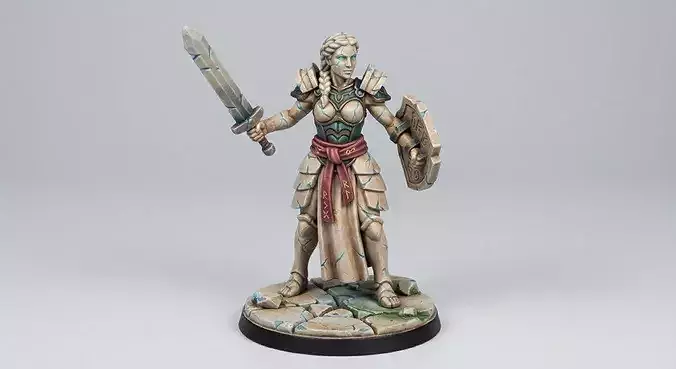 Caryatid Column Miniature 3D Printable Files STL GLB 3MF