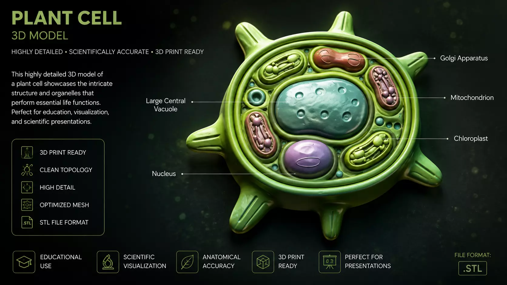 Plant Cell Model V3 3D print model