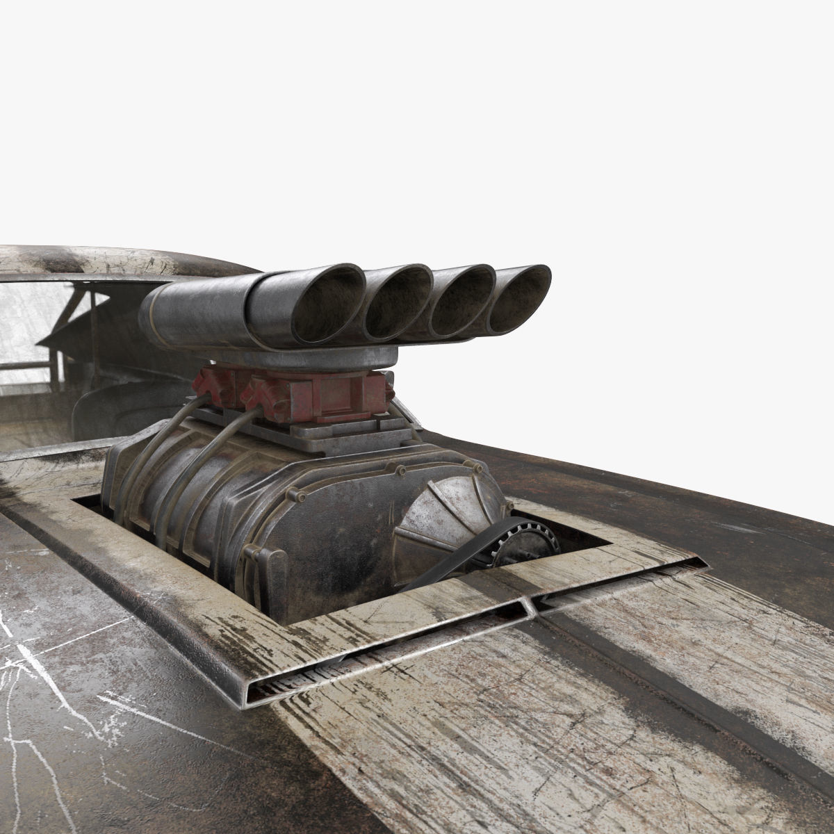 Mad Max Style Car 3D model_16