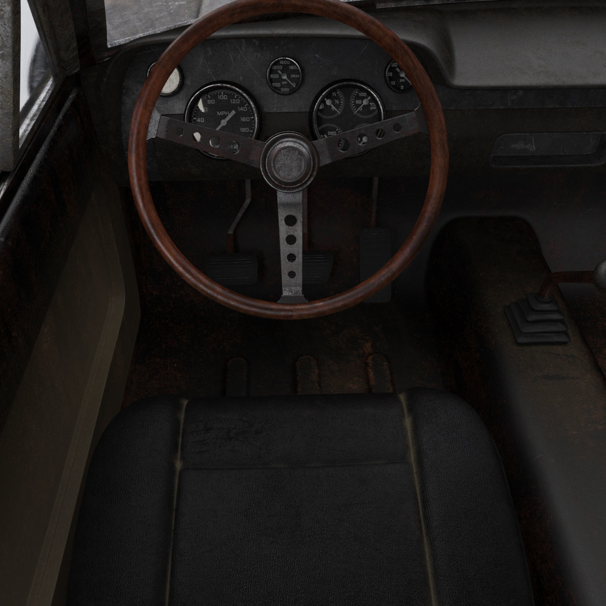 Mad Max Style Car 3D model_18