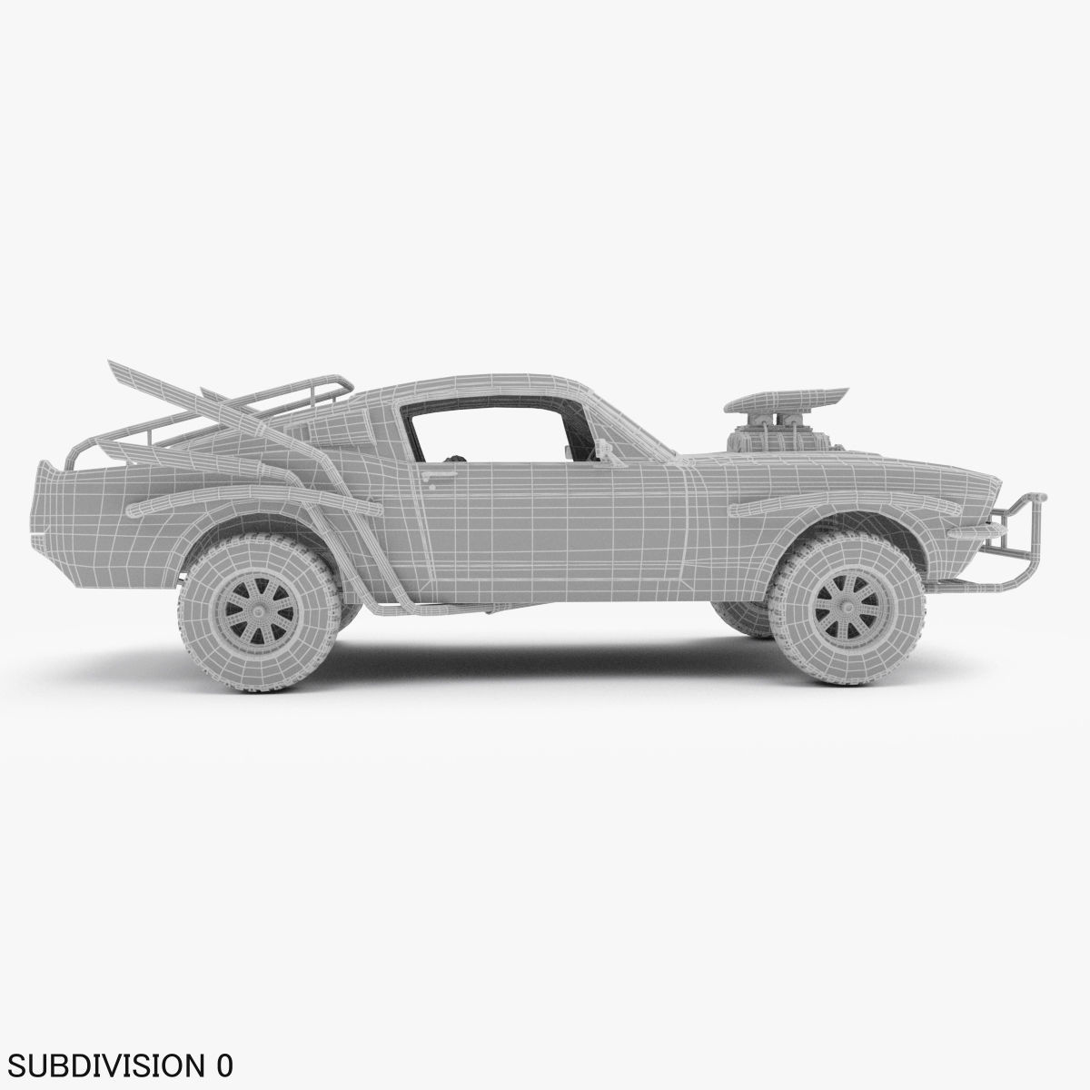 Mad Max Style Car 3D model_20