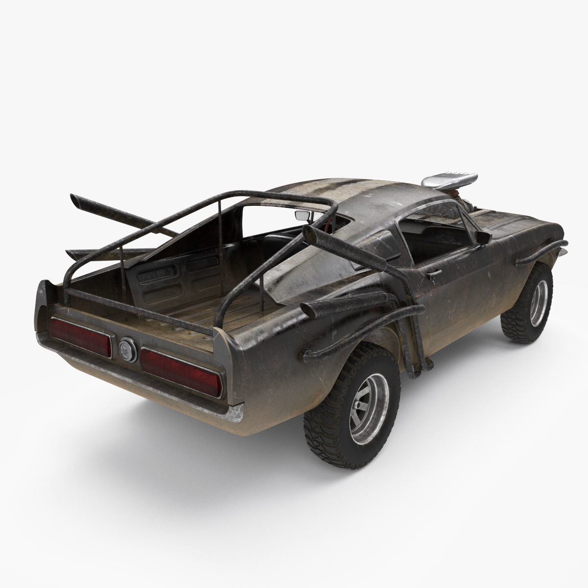 Mad Max Style Car 3D model_6