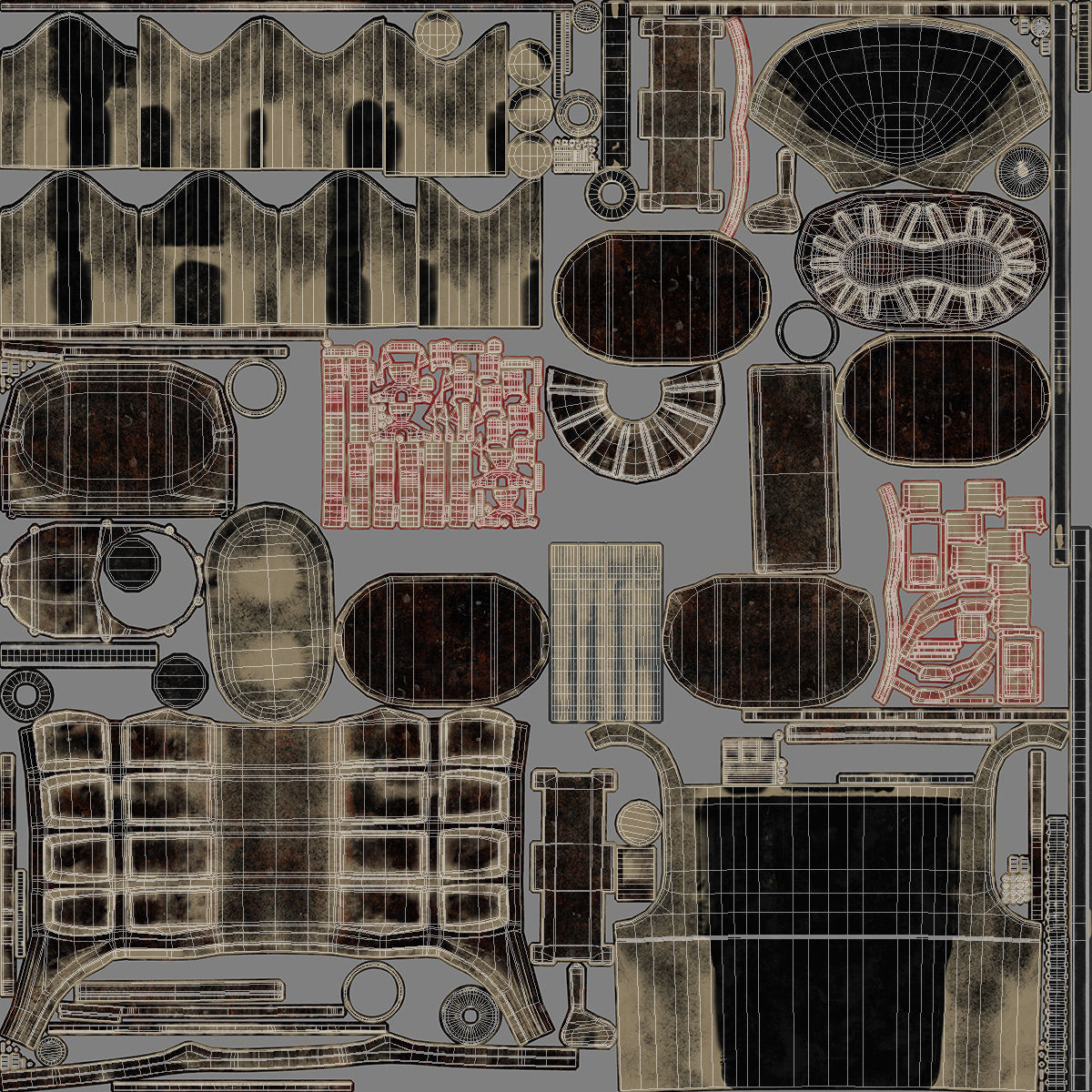 Mad Max Style Car 3D model_26