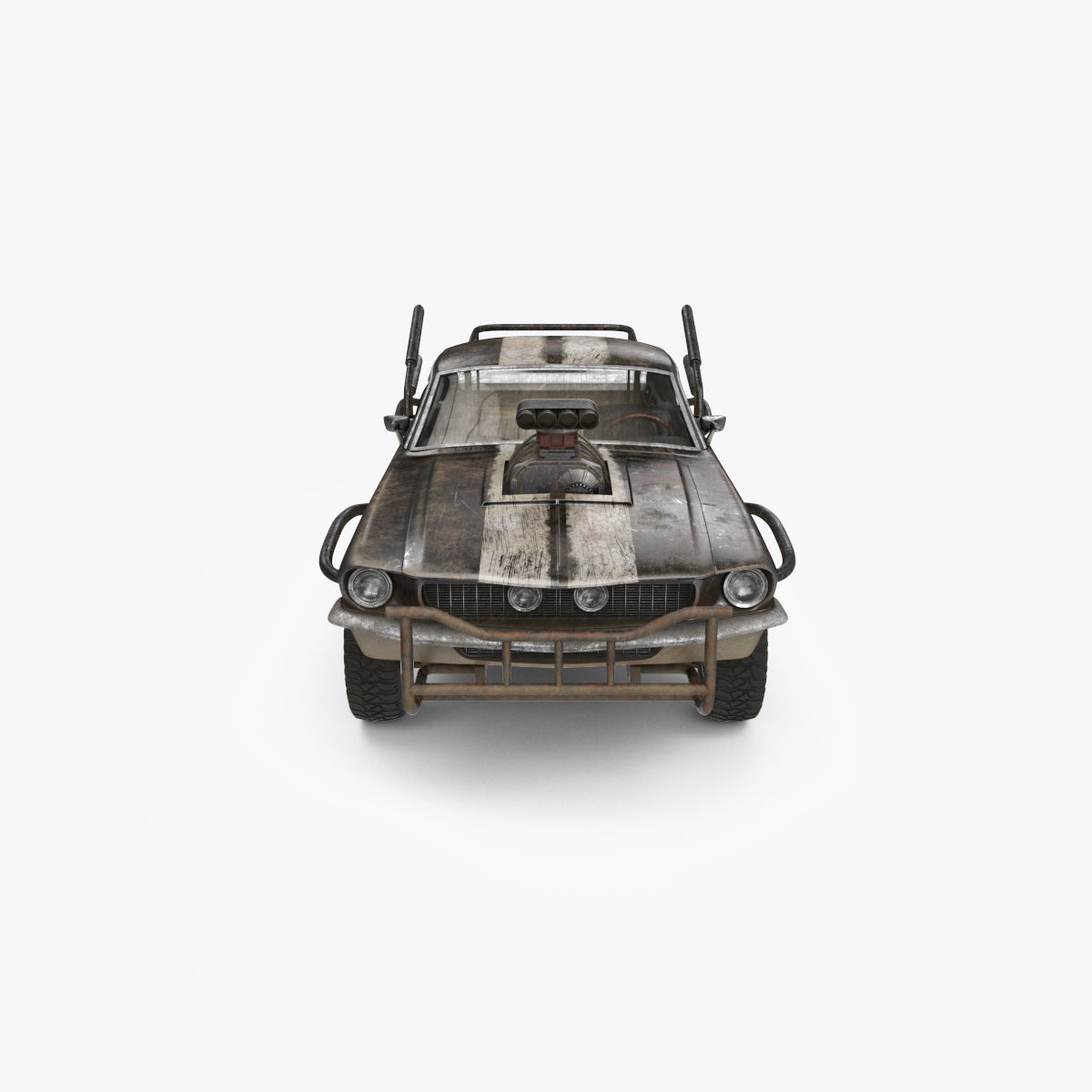 Mad Max Style Car 3D model_2