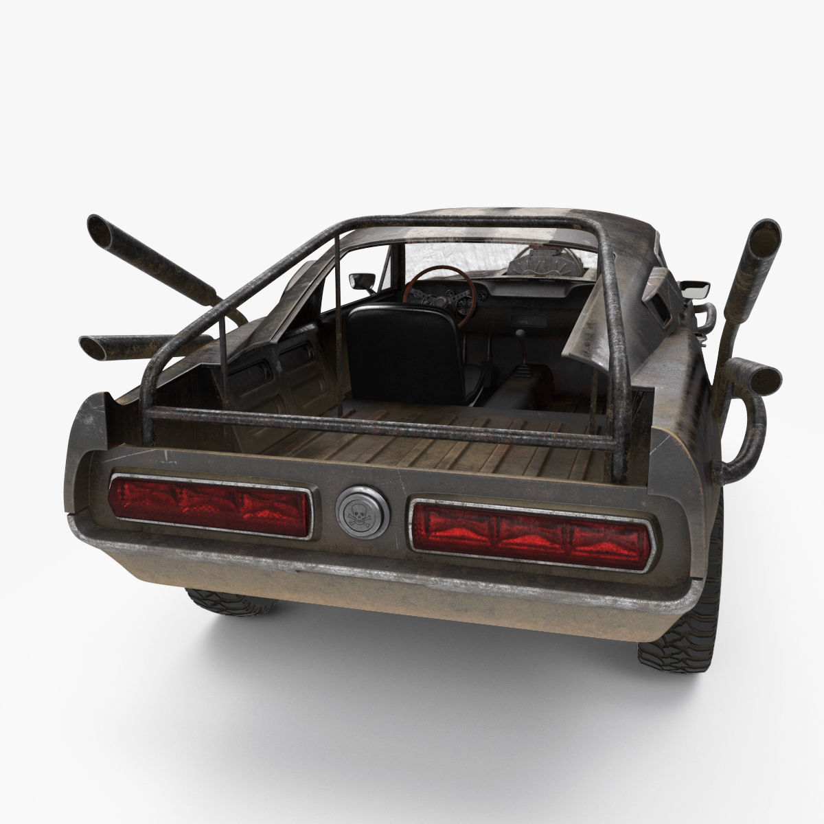 Mad Max Style Car 3D model_7