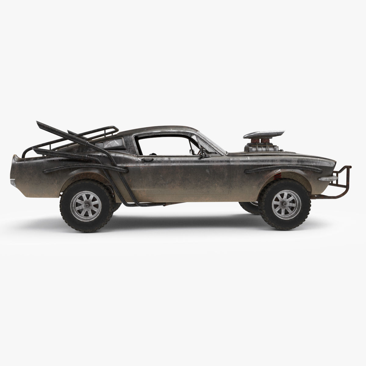 Mad Max Style Car 3D model_4