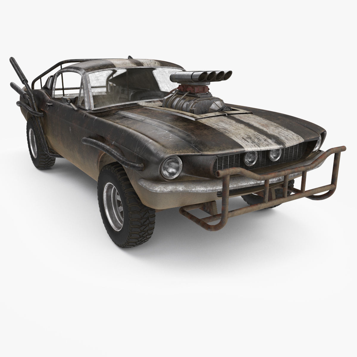 Mad Max Style Car 3D model_5