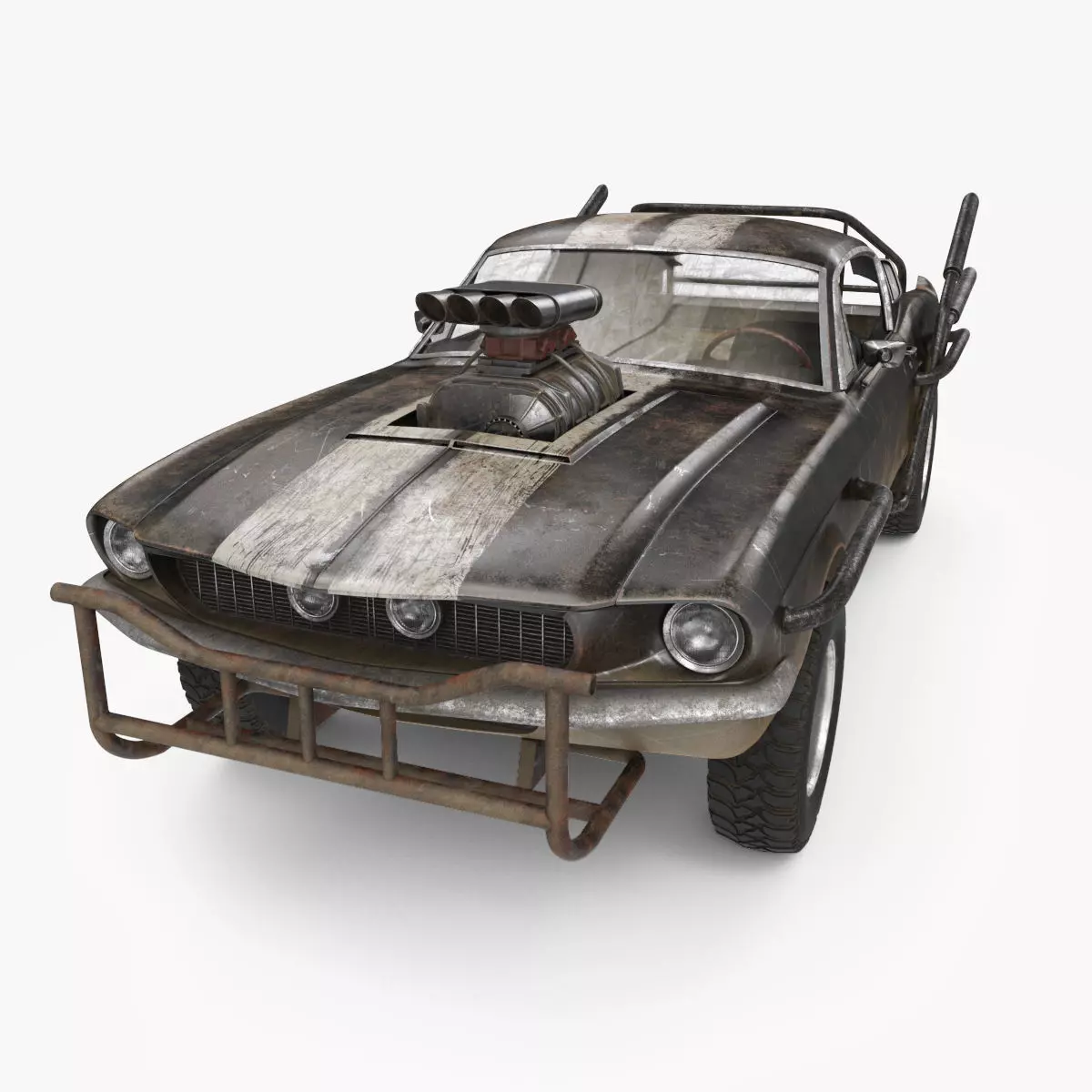 Mad Max Style Car 3D model_0