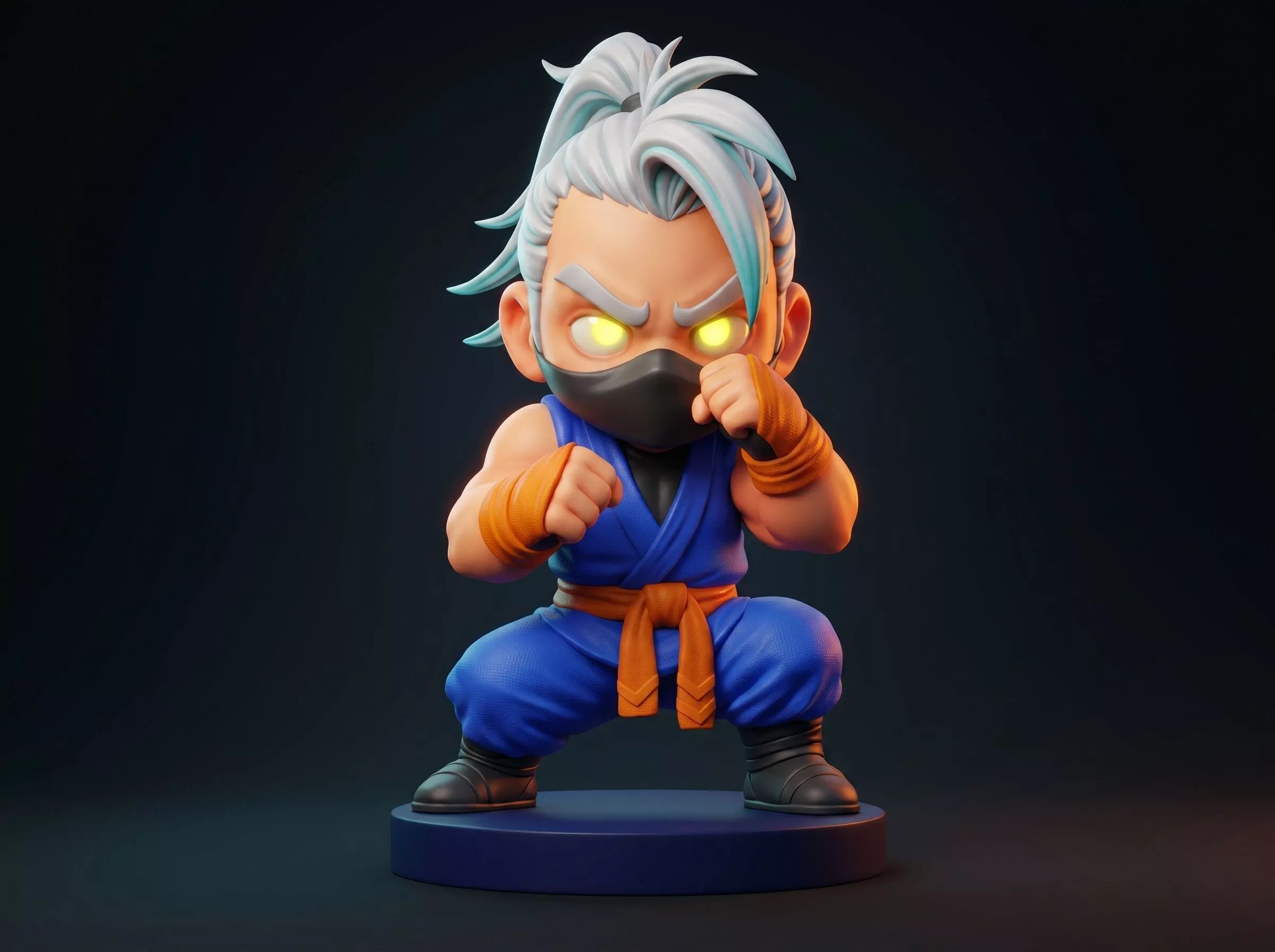 Anime Ninja Warrior Figurine 3D Print Model 3D print model