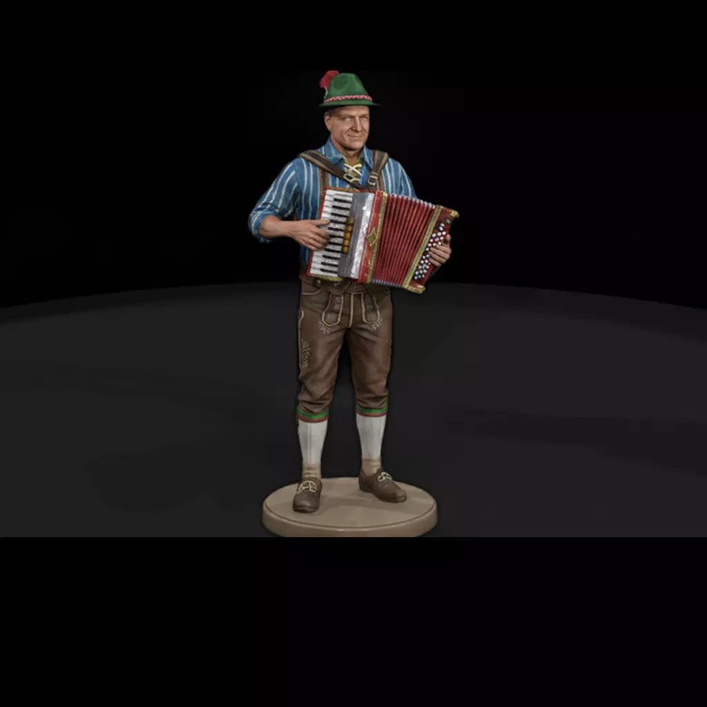 Polka Accordion Player 3D print model