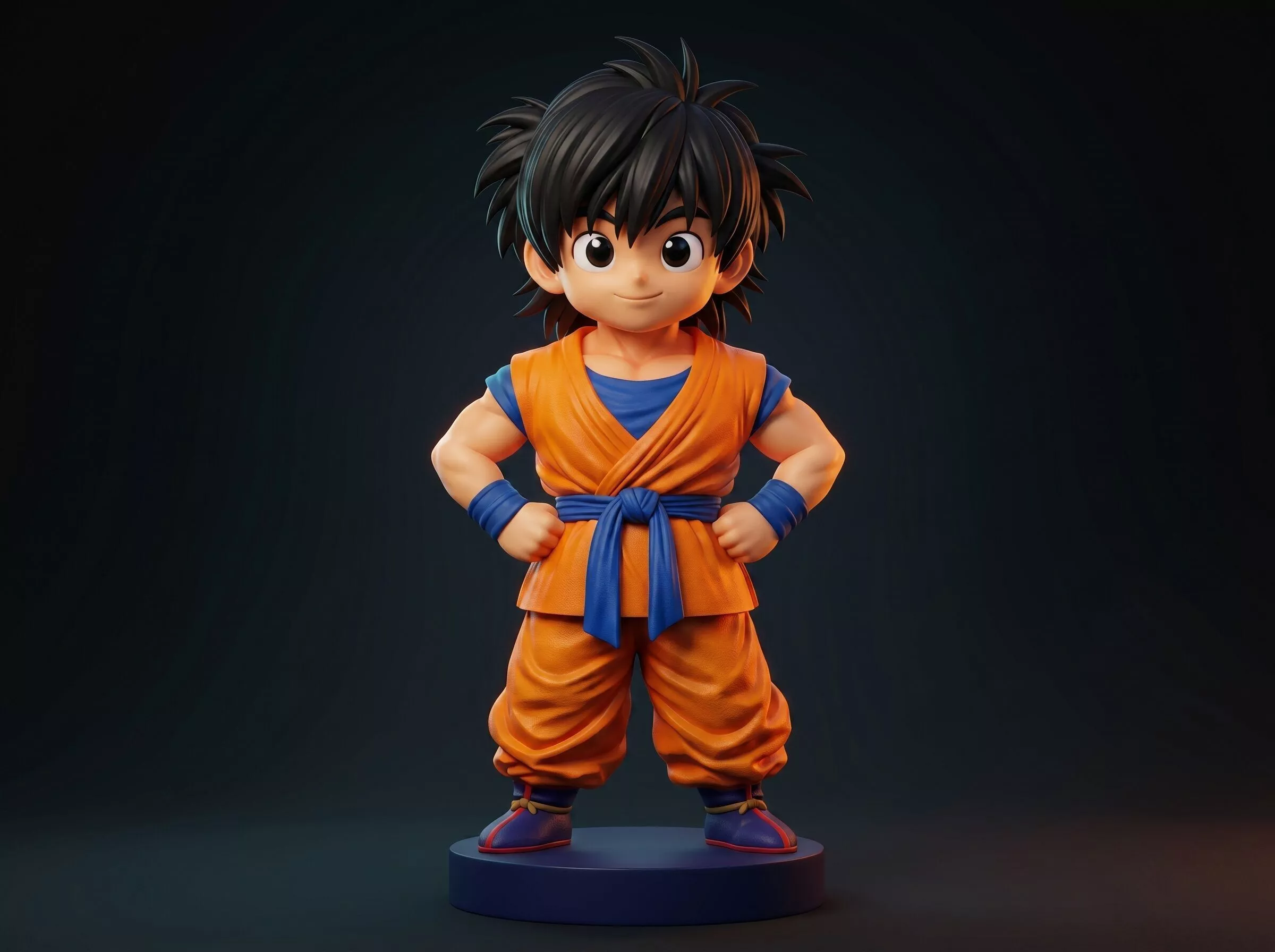 Kid Goku Chibi Figurine 3D Print Model 3D print model