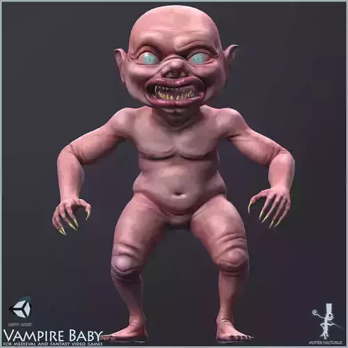 Baby Vampire Low-poly 3D model
