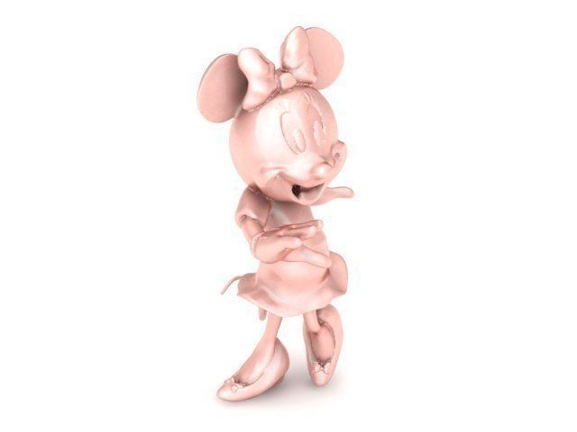 Pendant gold mickey mouse figurine 3D print model_1