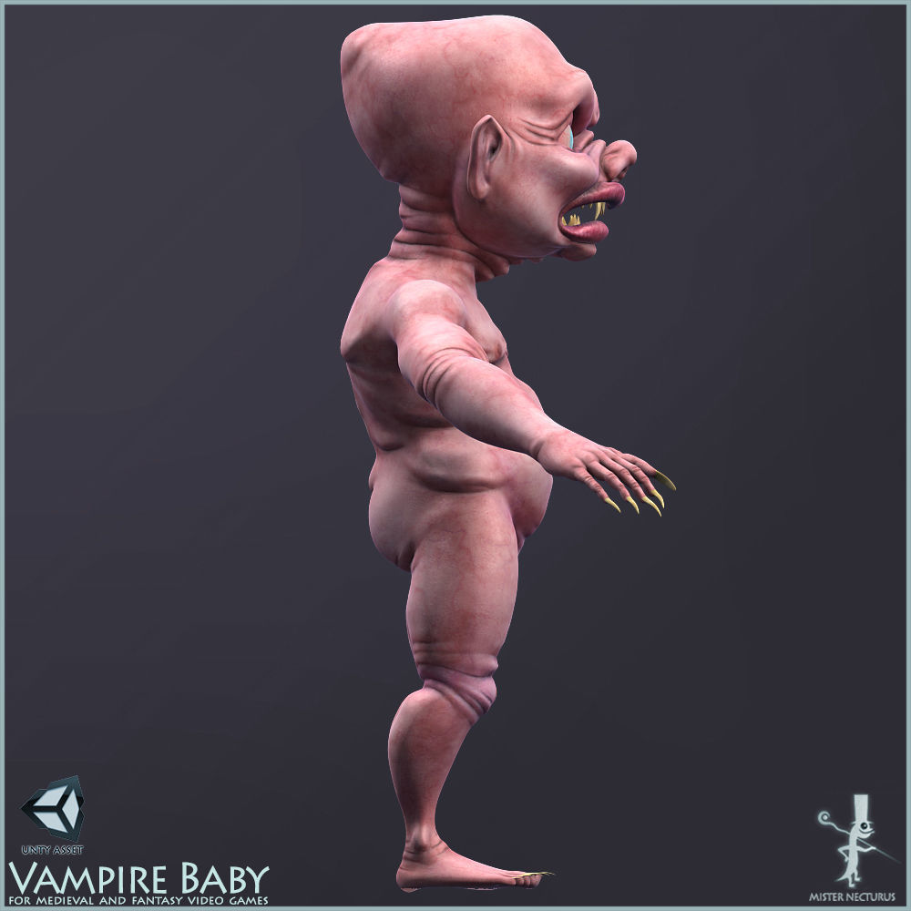 Baby Vampire Light Vershion Low-poly 3D model_10