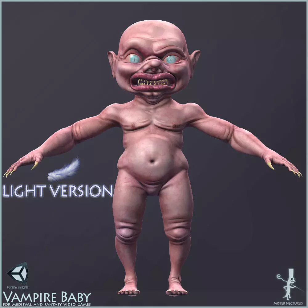 Baby Vampire Light Vershion Low-poly 3D model_0