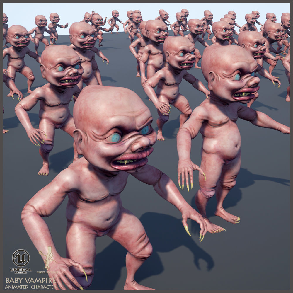 Baby Vampire Light Vershion Low-poly 3D model_15