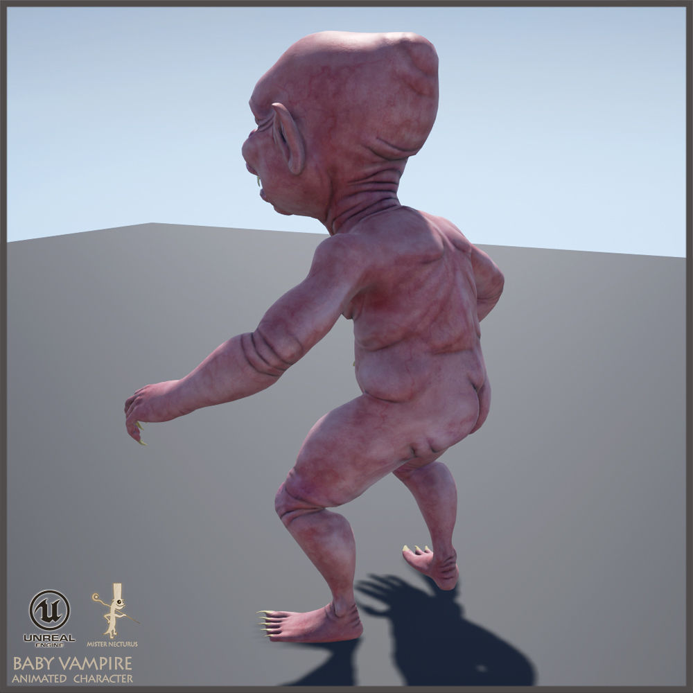 Baby Vampire Light Vershion Low-poly 3D model_11