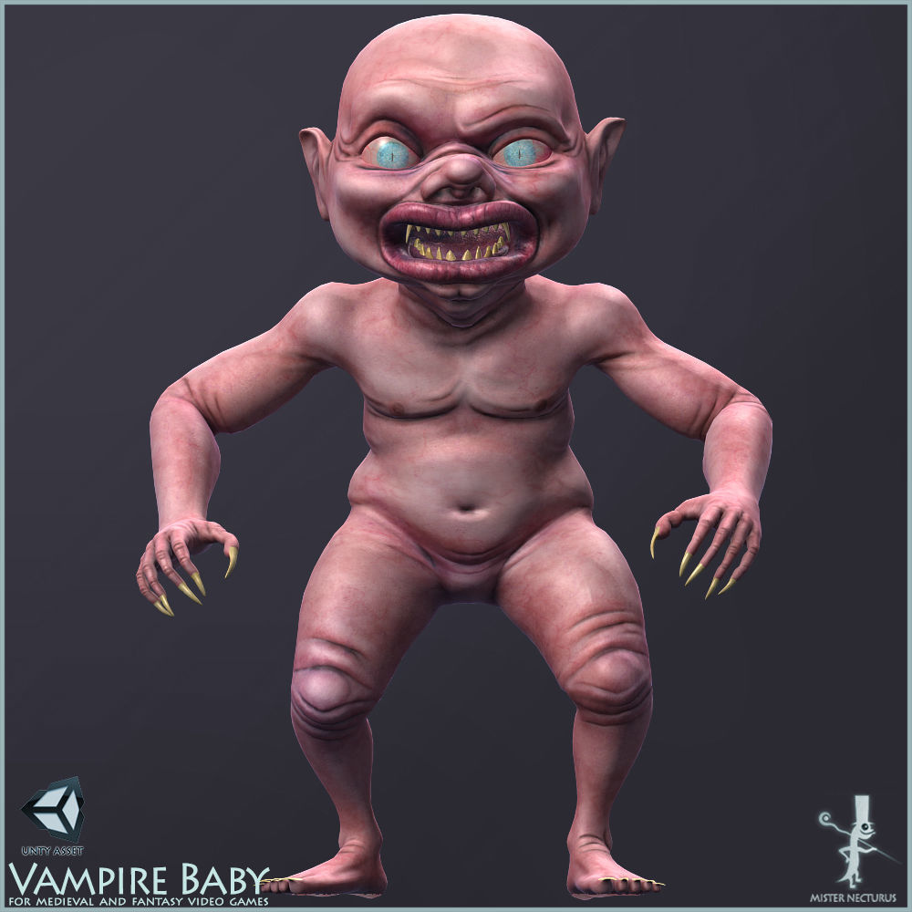 Baby Vampire Light Vershion Low-poly 3D model_6