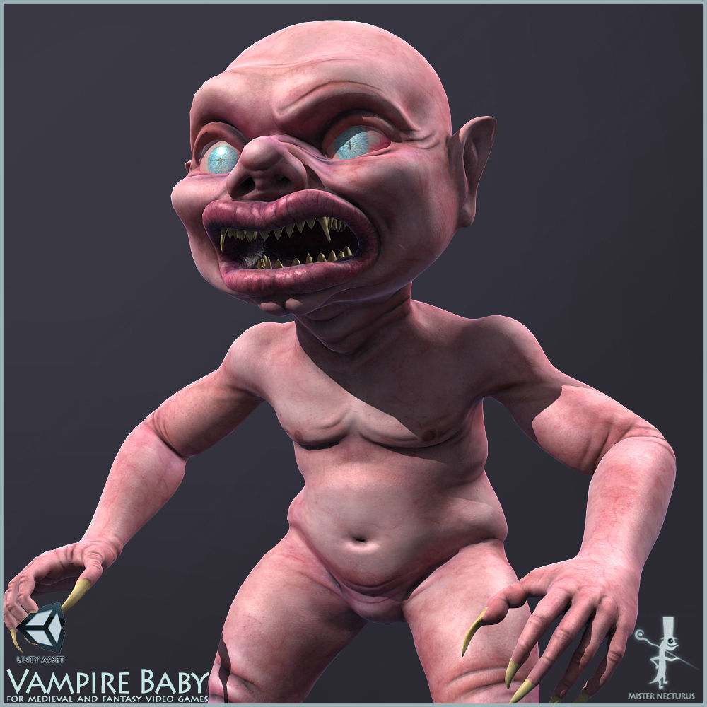 Baby Vampire Light Vershion Low-poly 3D model_7