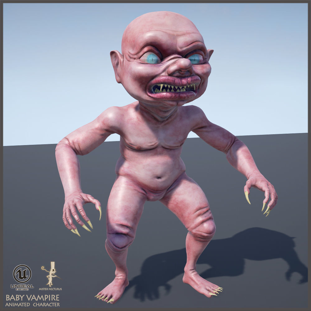 Baby Vampire Light Vershion Low-poly 3D model_12
