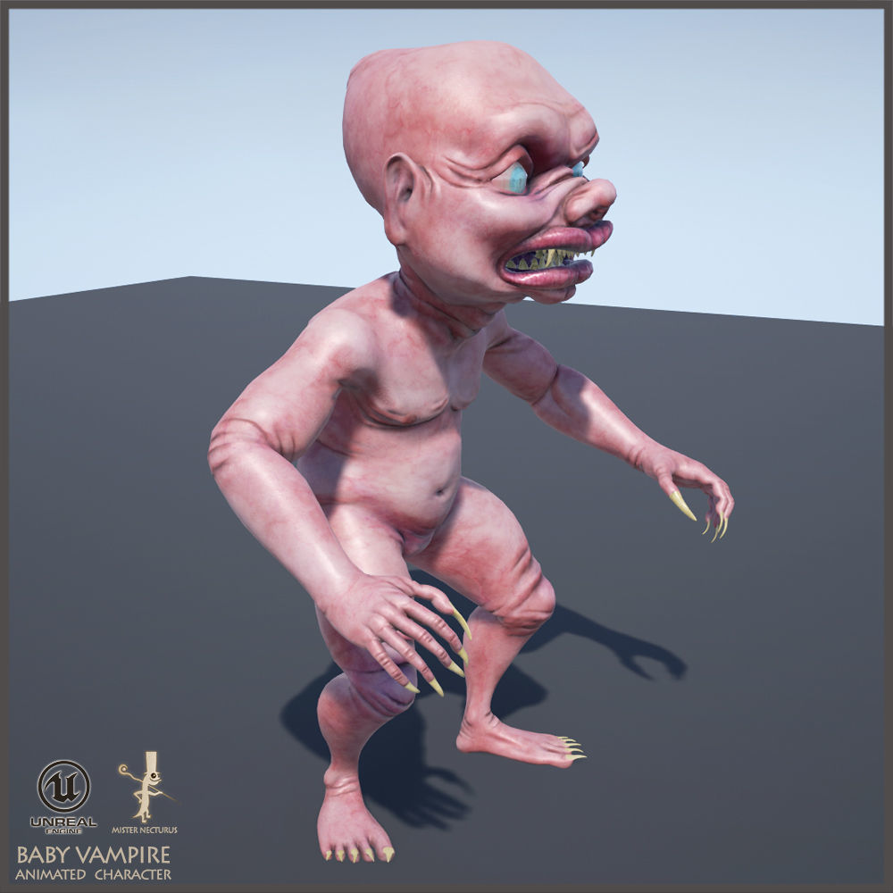 Baby Vampire Light Vershion Low-poly 3D model_13