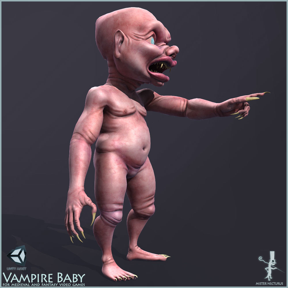 Baby Vampire Light Vershion Low-poly 3D model_5