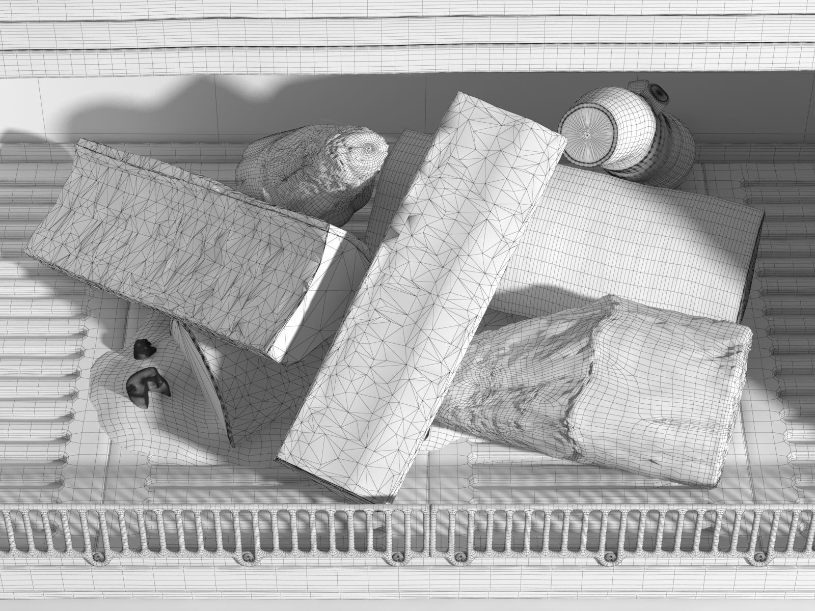 Fireplace with Door 3D model_4