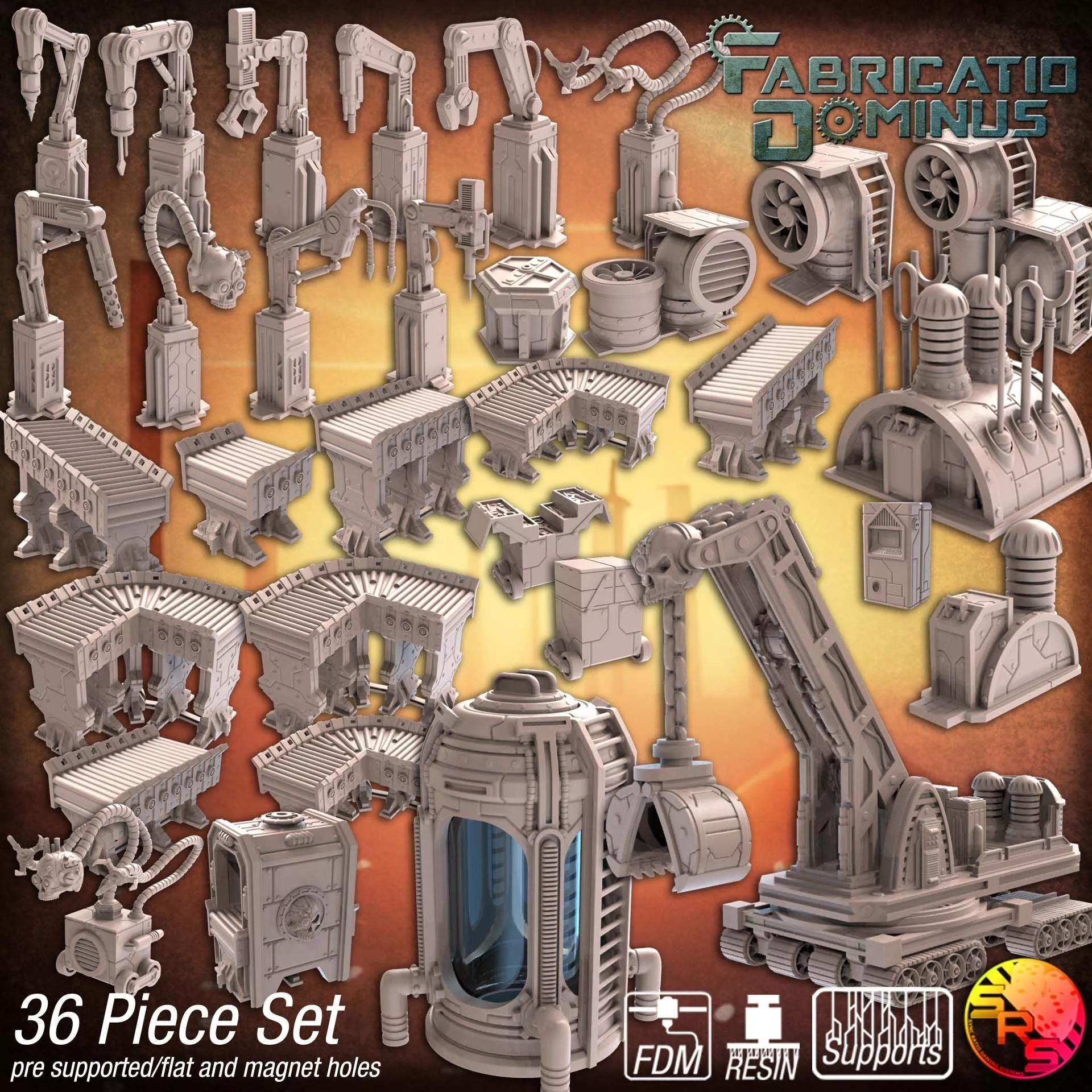 Machine Factory Terrain Set 3D print model