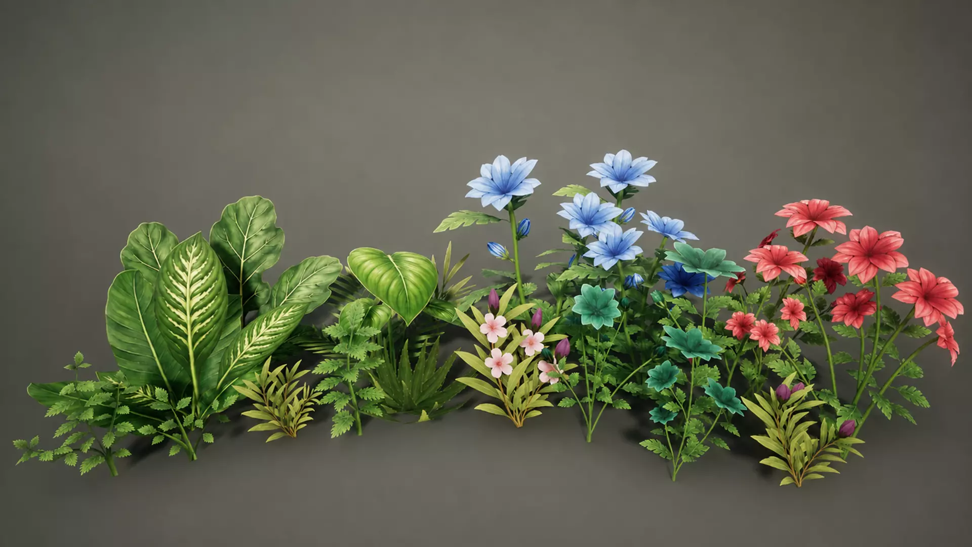 Fantasy Botanical Low-poly 3D model