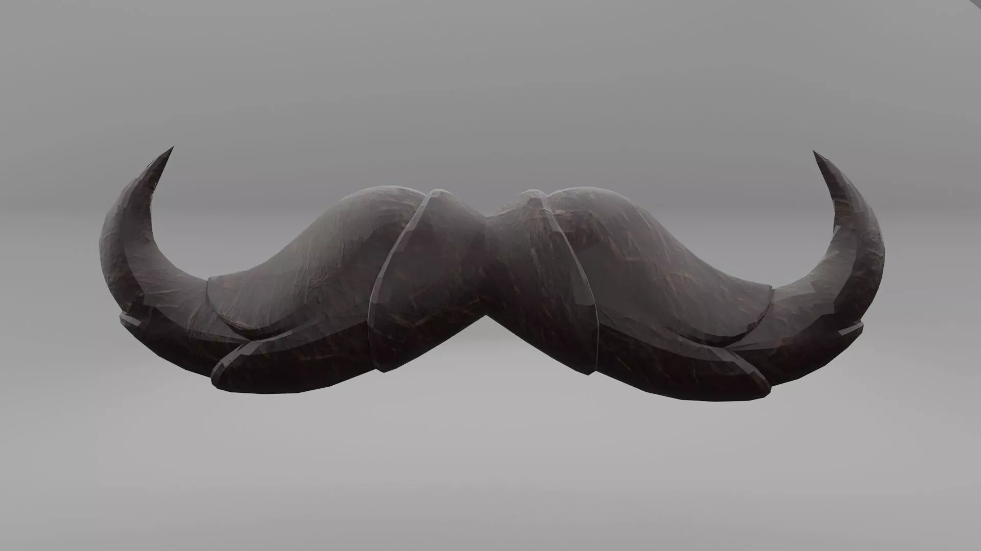 Classic Men Mustache Asset Low-poly 3D model