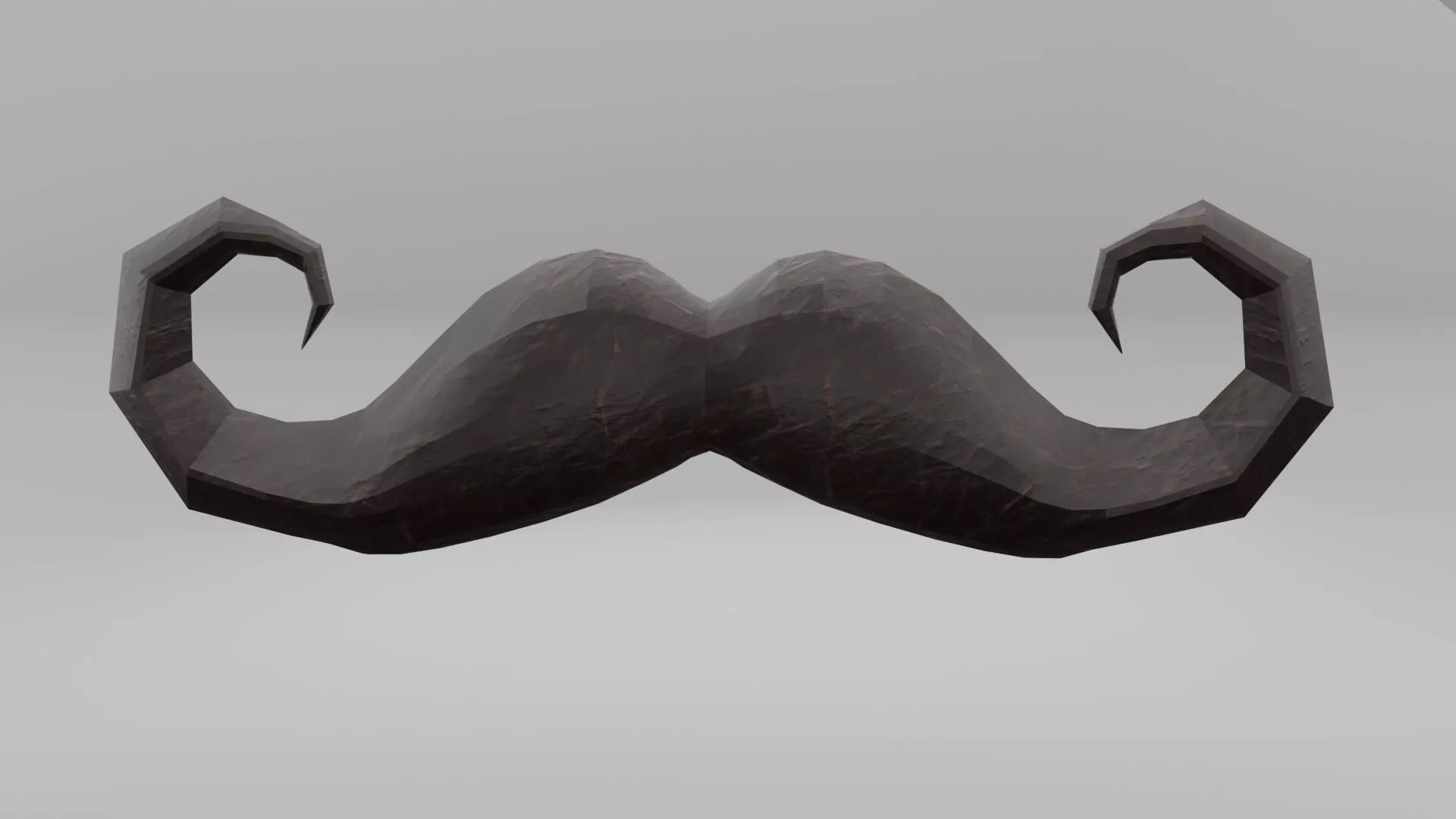 Stylized Character Mustache Element Low-poly 3D model