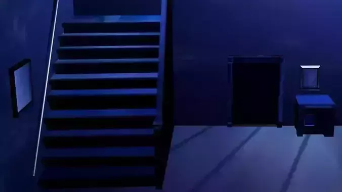 Inside HOuse Low-poly 3D model