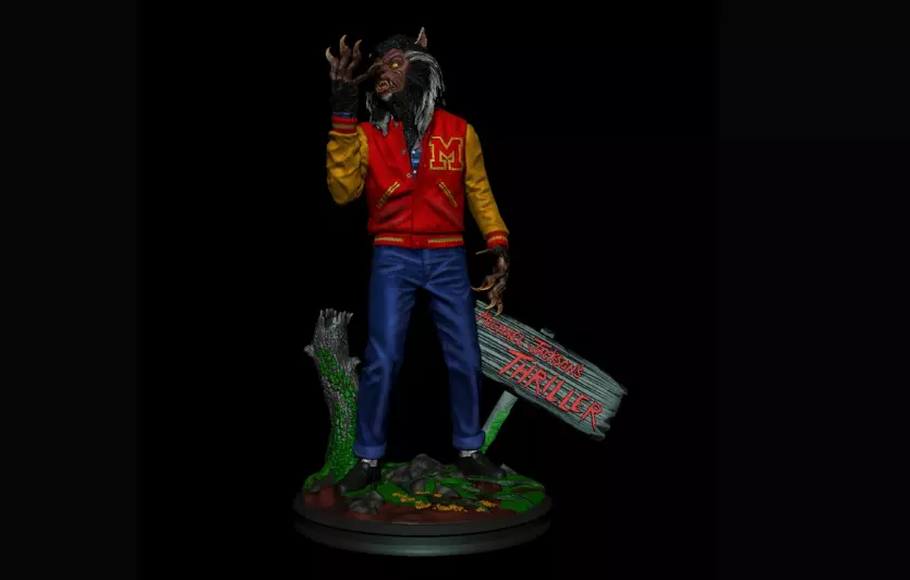 Werewolf Michael Jackson Thriller statue 3D print model