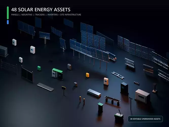 Modular Solar Farm and Rooftop Equipment Kit - 48 Assets