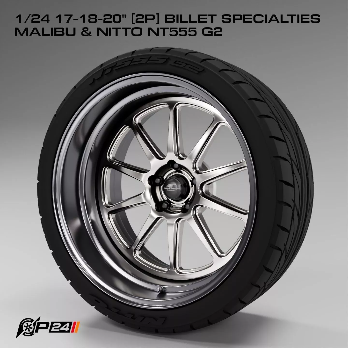 1-24th 17-18-20 inches 2P Billet Specialties Malibu and Nitto