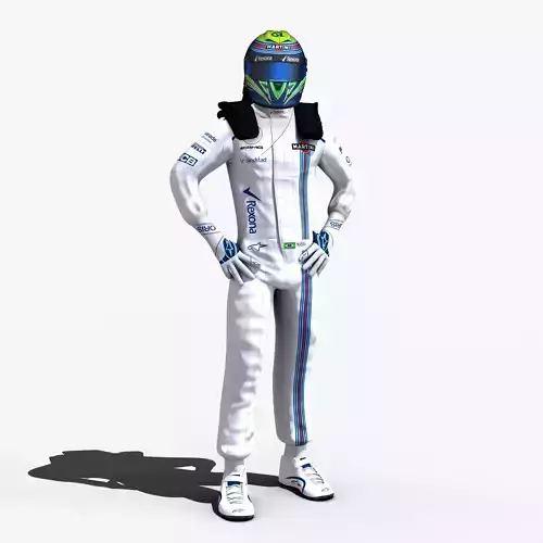 Felipe Massa 2017 Low-poly 3D model